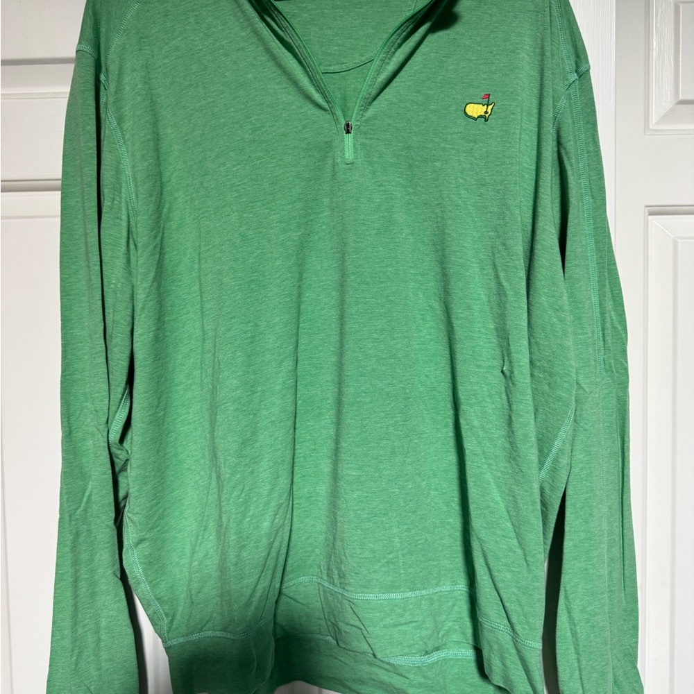 Masters Green Zip Up Sweater